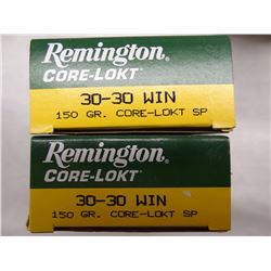 2 BOXES REMINGTON 30-30 WIN 150GR CORE LOKT SP