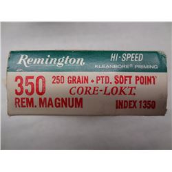 1 BOX REMINGTON 350 REM MAG 250GR PTD SP