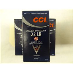 3 BOXES CCI 22LR 40GR LRN