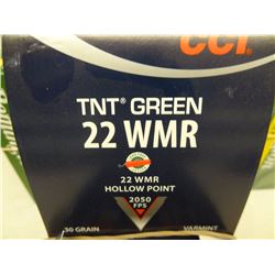 10 BOXES CCI 22WMR 30GR TNT GREEN HP