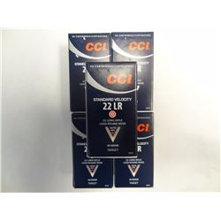 5 BOXES CCI 22LR 40GR LRN