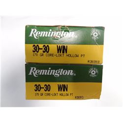 2 BOXES REMINGTON 30-30 WIN 170GR HP