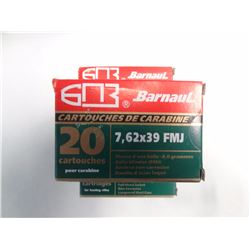 3 BOXES BARNAUL 7.62X39 123GR FMJ