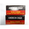 Image 1 : 2 BOXES AMERICAN EAGLE 9MM LUGER 147GR FMJ FP