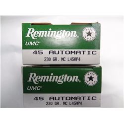 2 BOXES REMINGTON 45 AUTO 230GR FMJ