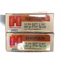 2 BOXES HORNADY 12GA SST 2 3/4" 300GR FTX SLUG