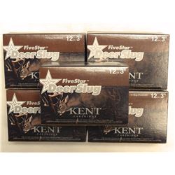 5 BOXES KENT FIVE STAR DEER SLUG 12GA 3"