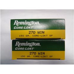 2 BOXES REMINGTON 270 WIN 150GR SP