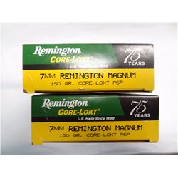 2 BOXES REMINGTON 7MM REM MAG 150GR PSP