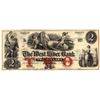Image 1 : 1800's $2 West River Bank Vermont Obsolete Currency Note
