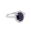 Image 1 : 14KT White Gold 2.62ct Blue Sapphire and Diamond Ring