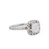 Image 1 : 14KT White Gold 1.69ctw Cushion Cut Diamond Engagement Ring