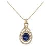 Image 2 : 14KT White Gold 4.53ct Tanzanite and Diamond Pendant With Chain