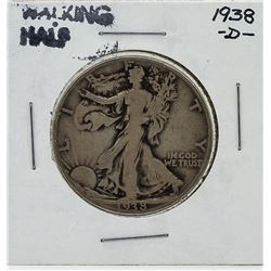 1938-D Walking Liberty Half Dollar Silver Coin