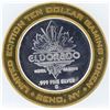 Image 2 : Eldorado Reno $10 Casino Gaming Token .999 Fine Silver Limited Edition