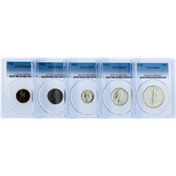 Rare 1938 PCGS Graded (5) Coin Proof Set