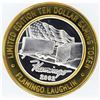 Image 2 : Flamingo Laughlin $10 Casino Gaming Token .999 Fine Silver Limited Edition