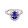 Image 1 : 14KT White Gold 2.15ct Tanzanite and Diamond Ring