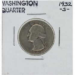 1932-S Washington Quarter Key Date Silver Coin