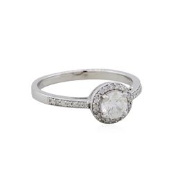 14KT White Gold 0.53ctw Round Cut Diamond Engagement Ring
