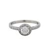 Image 2 : 14KT White Gold 0.53ctw Round Cut Diamond Engagement Ring