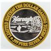 Image 1 : Harvey's Lake Tahoe $10 Casino Gaming Token .999 Fine Silver Limited Edition