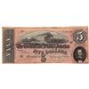 Image 1 : $5 1864 Richmond Virginia Confederate States of America Bank Note
