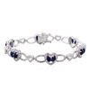 Image 1 : 18KT White Gold 4.53ctw Sapphire and Diamond Bracelet