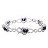 Image 2 : 18KT White Gold 4.53ctw Sapphire and Diamond Bracelet