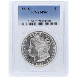 1881-S PCGS MS63 Morgan Silver Dollar