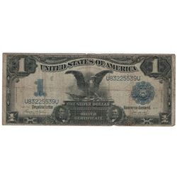 1899 $1 Black Eagle Silver Certificate US Currency Bank Note