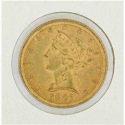 1897 $5 Liberty Head Half Eagle Gold Coin