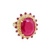 Image 1 : 14KT Yellow Gold 11.76ctw Ruby and Diamond Ring