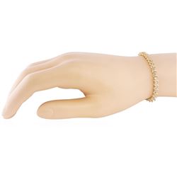 14KT Yellow Gold 3.35ctw Diamond Tennis Bracelet