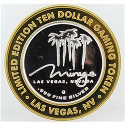 The Mirage Las Vegas $10 Casino Gaming Token .999 Fine Silver Limited Edition