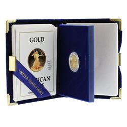 1990 1/10 oz $5 Gold American Eagle Proof Coin