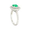 Image 4 : 18KT White Gold 0.63ct Emerald and Diamond Ring