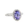 Image 1 : 14KT White Gold 2.32ct Tanzanite and Diamond Ring