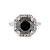 Image 2 : 14KT White Gold 1.01ctw Black Diamond Ring
