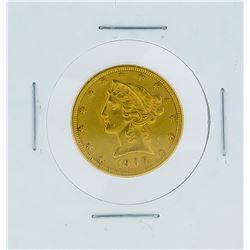 1906-S $5 XF Liberty Head Half Eagle Gold Coin