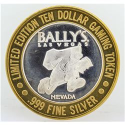 Bally's Las Vegas $10 Casino Gaming Token .999 Fine Silver Limited Edition