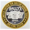 Image 2 : Bally's Las Vegas $10 Casino Gaming Token .999 Fine Silver Limited Edition