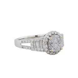 14KT White Gold 2.22ctw Round Cut Diamond Engagement Ring