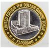 Image 2 : Eldorado Reno $10 Casino Gaming Token .999 Fine Silver Limited Edition