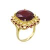 Image 3 : 14KT Yellow Gold 14.29ctw Ruby and Diamond Ring