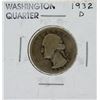 Image 1 : 1932-D Washington Quarter Key Date Silver Coin