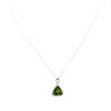 Image 2 : 14KT White Gold 5.75ct Peridot and Diamond Pendant with Chain