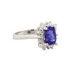 Image 1 : 14KT White Gold 1.91ct Tanzanite and Diamond Ring