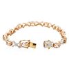 Image 3 : 14KT Rose Gold 7.80ctw Morganite and Diamond Bracelet