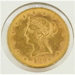 1882 $10 Liberty Head Gold Eagle Coin